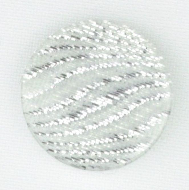Hovedbilde Glitterknapp hvit zebra 22 mm