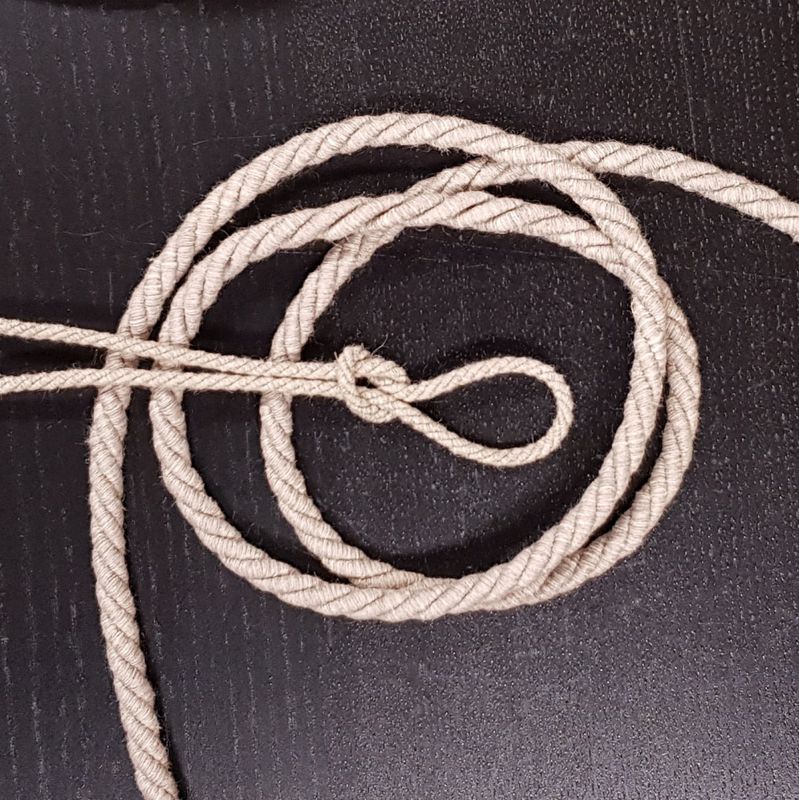 Tvunnet snor lin 8 mm 