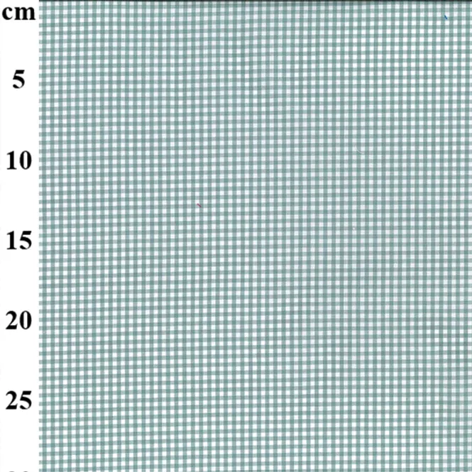 Hovedbilde Gingham  3 mm rutet gråblå-hvit rutevev ...