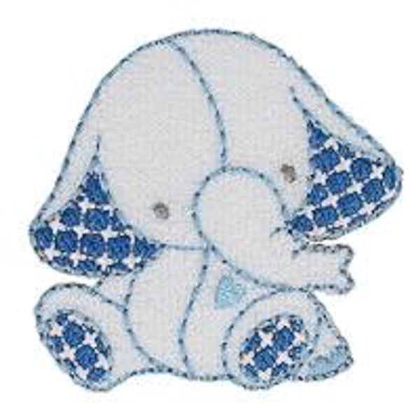 Hovedbilde Strykemerke baby Elefant symerke