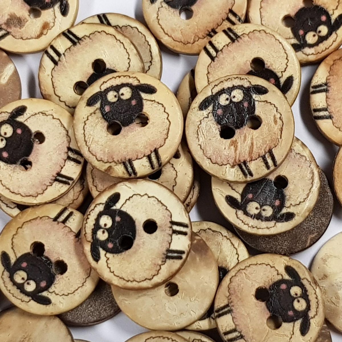 Kokosknapp sau 15 mm