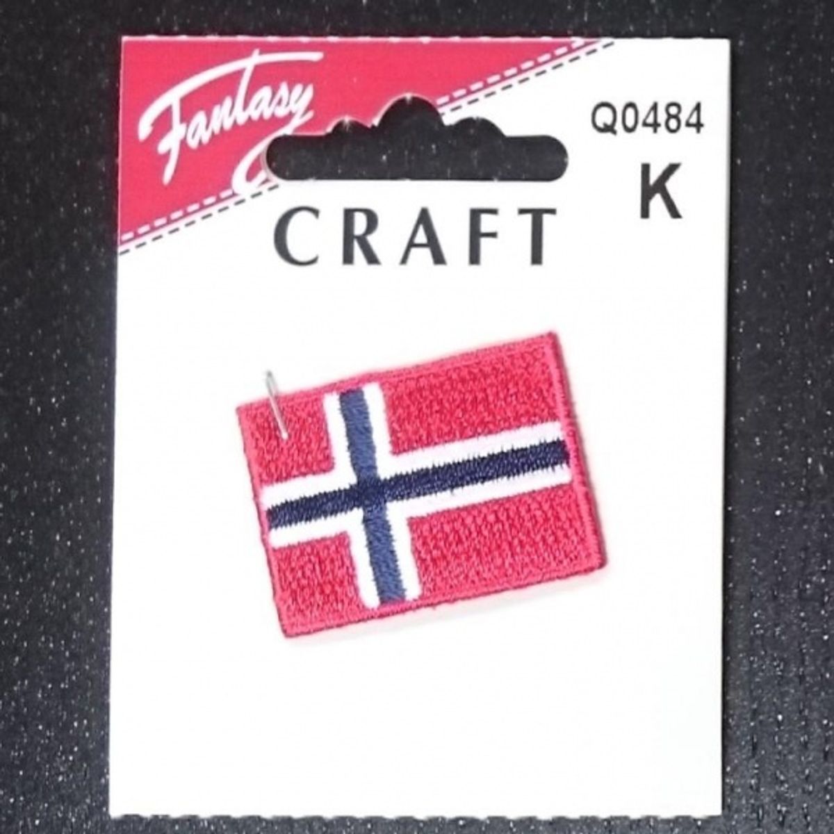Strykemerke norsk flagg 2 x 3 cm symerke
