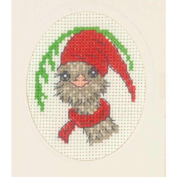 Hovedbilde Julekort 9 x 13 cm julestrutsen broderipakke