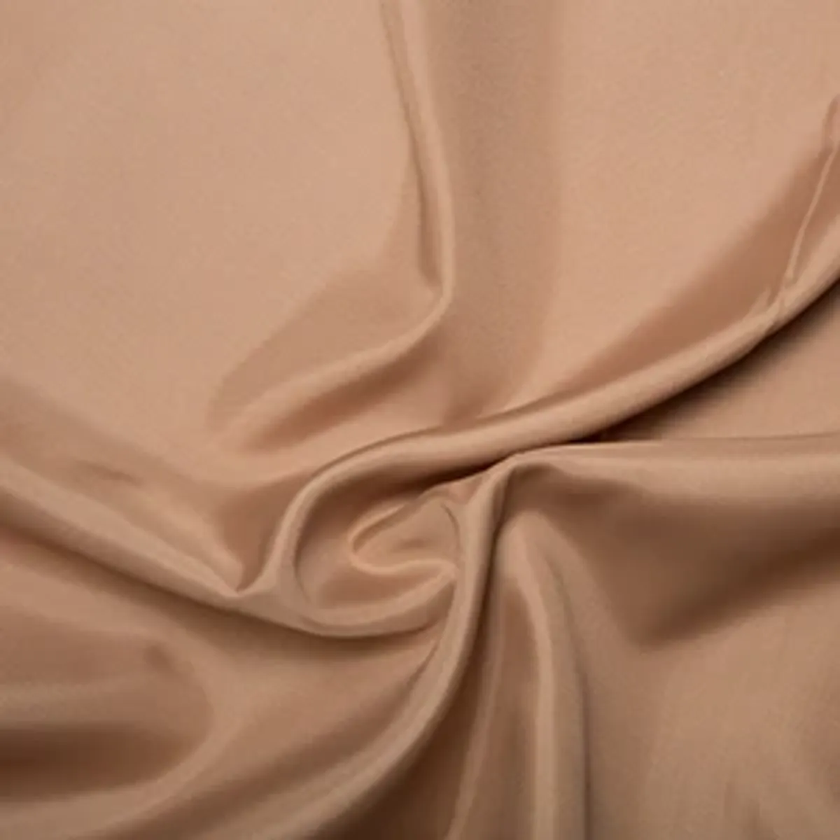 Forstoff Monaco ensfarget Kamel polyester mørk, varm beige