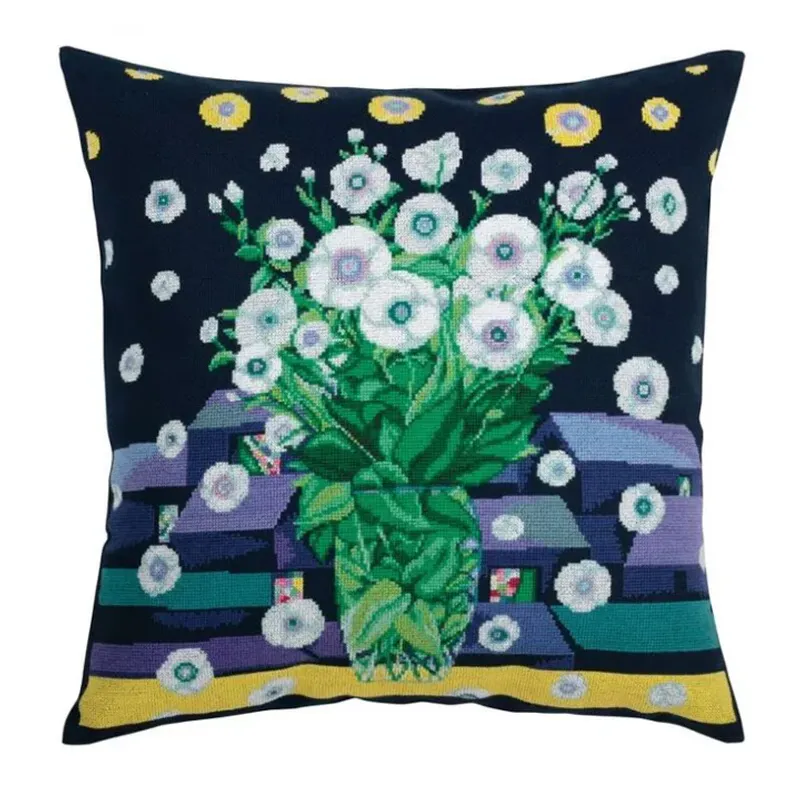 Pute vårlig skumring  40 x 40 cm - broderipakke 