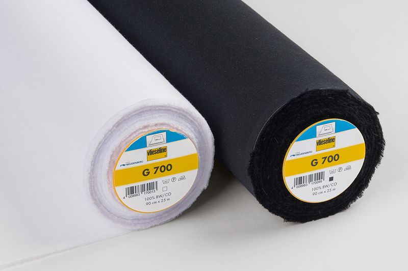 Vlieseline G700 strykeinnlegg vevd bomull - sort og hvit 