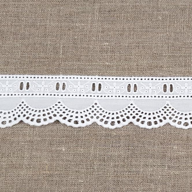 Hovedbilde Blonde engelsk broderi 40 mm kantblonde ...