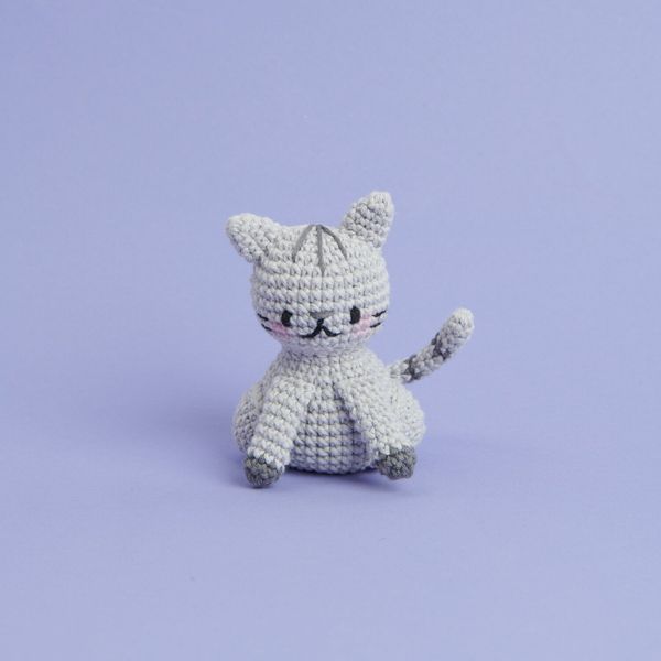 Hovedbilde Ricorumi mini heklepakke katten Gråpus