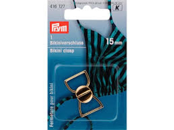 Hovedbilde Bikinihekte gullfarget 15 mm