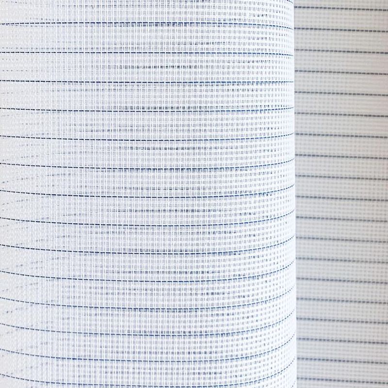 Stramei 5,6 tr/cm - Waste canvas - hvit med hjelpestriper 68 cm 
