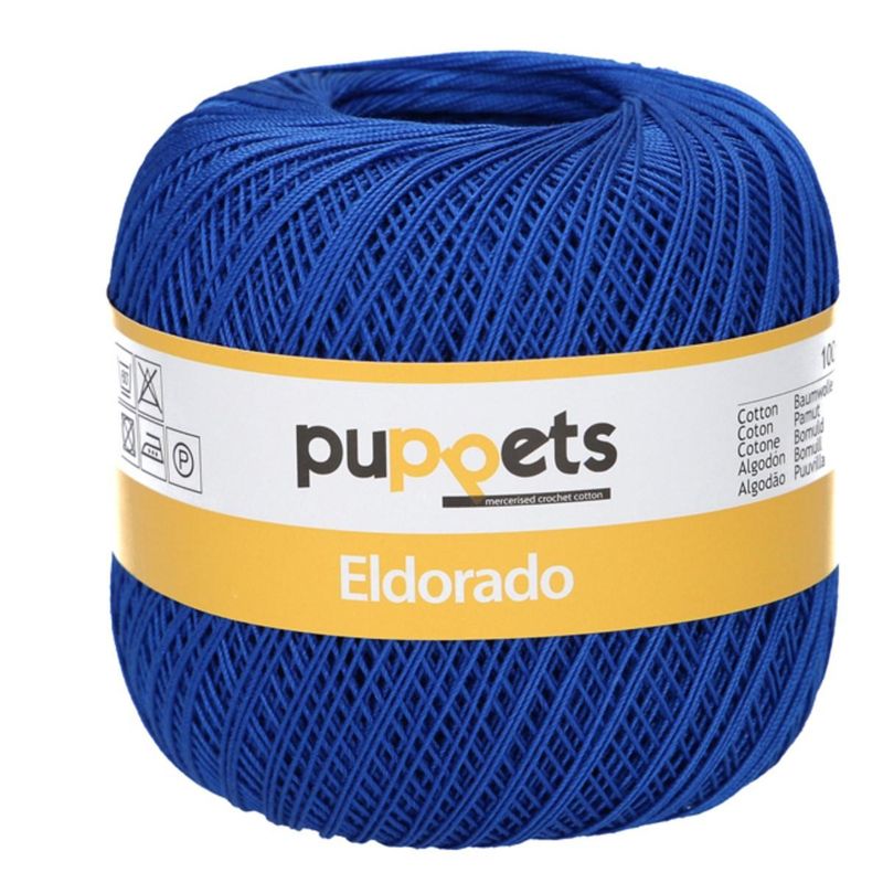 Heklegarn No.16 klar blå 50 gr Eldorado Puppets 