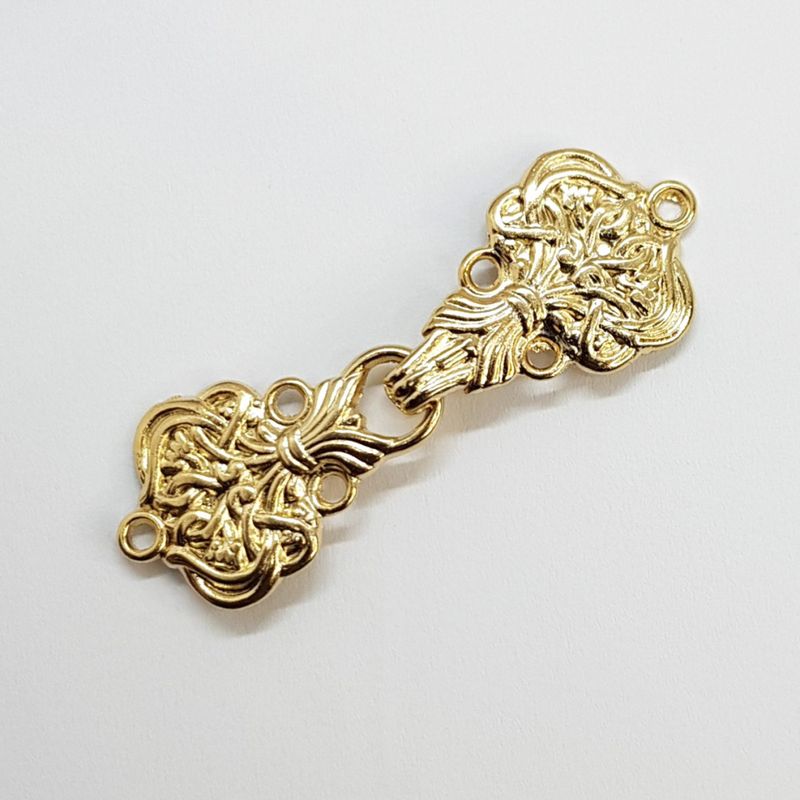 Metallhekte Art Nouveau gull 57 mm