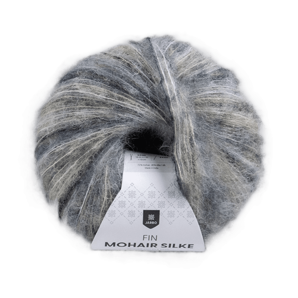 FIN Mohair Silke Selungen fargevariasjon 25 gr. 