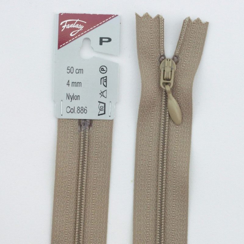 Glidelås 4 mm nylon ikke-delbar spiralglidelås