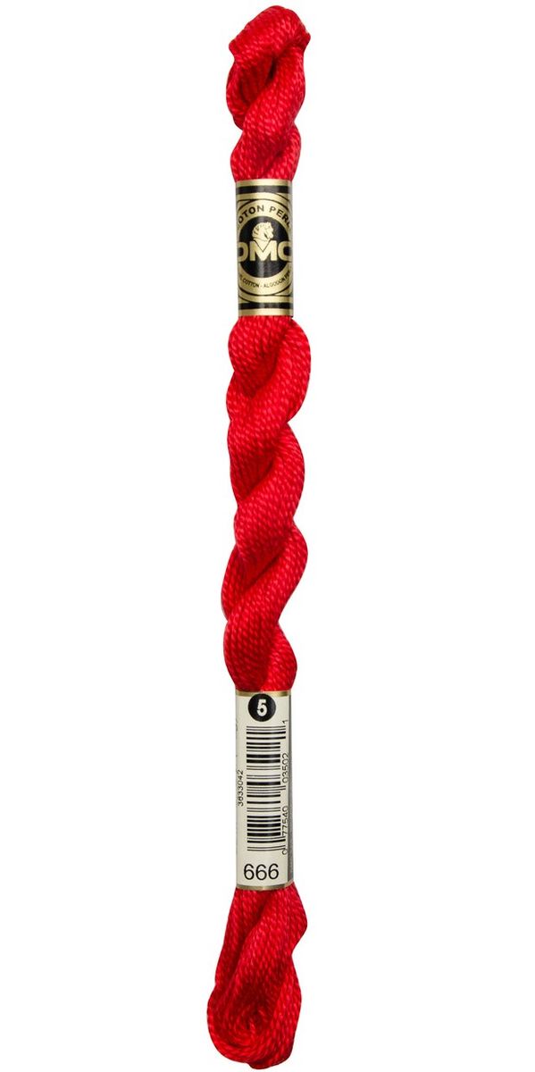 Perlegarn No.  5 DMC 115 Ensfarget bomullsbroderigarn