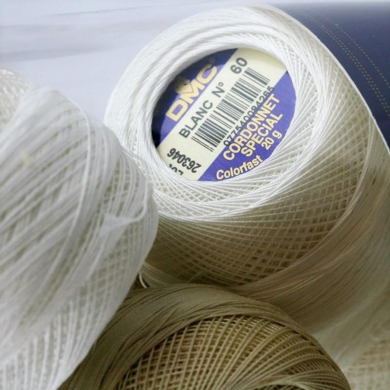 Hekle-/brodergarn Nr.  60  DMC Cordonnet Special - flere farger